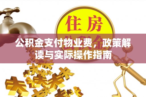合江公积金支付物业费，政策解读与实际操作指南