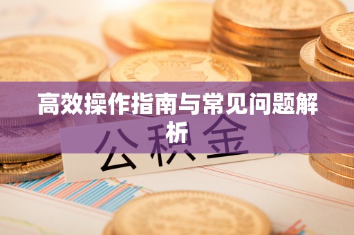 合江高效操作指南与常见问题解析